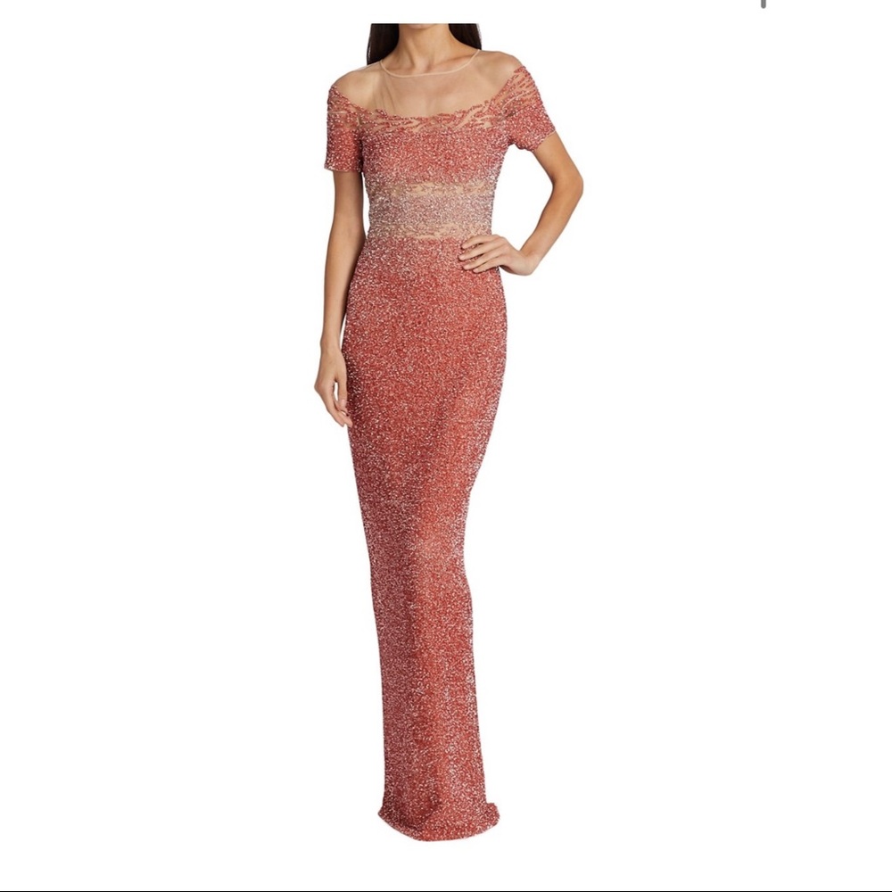Pamella Roland one of a kind sequin runway gown